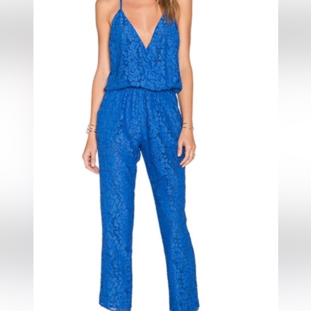 ALEXIS Blue Lace Jumpsuit Pants